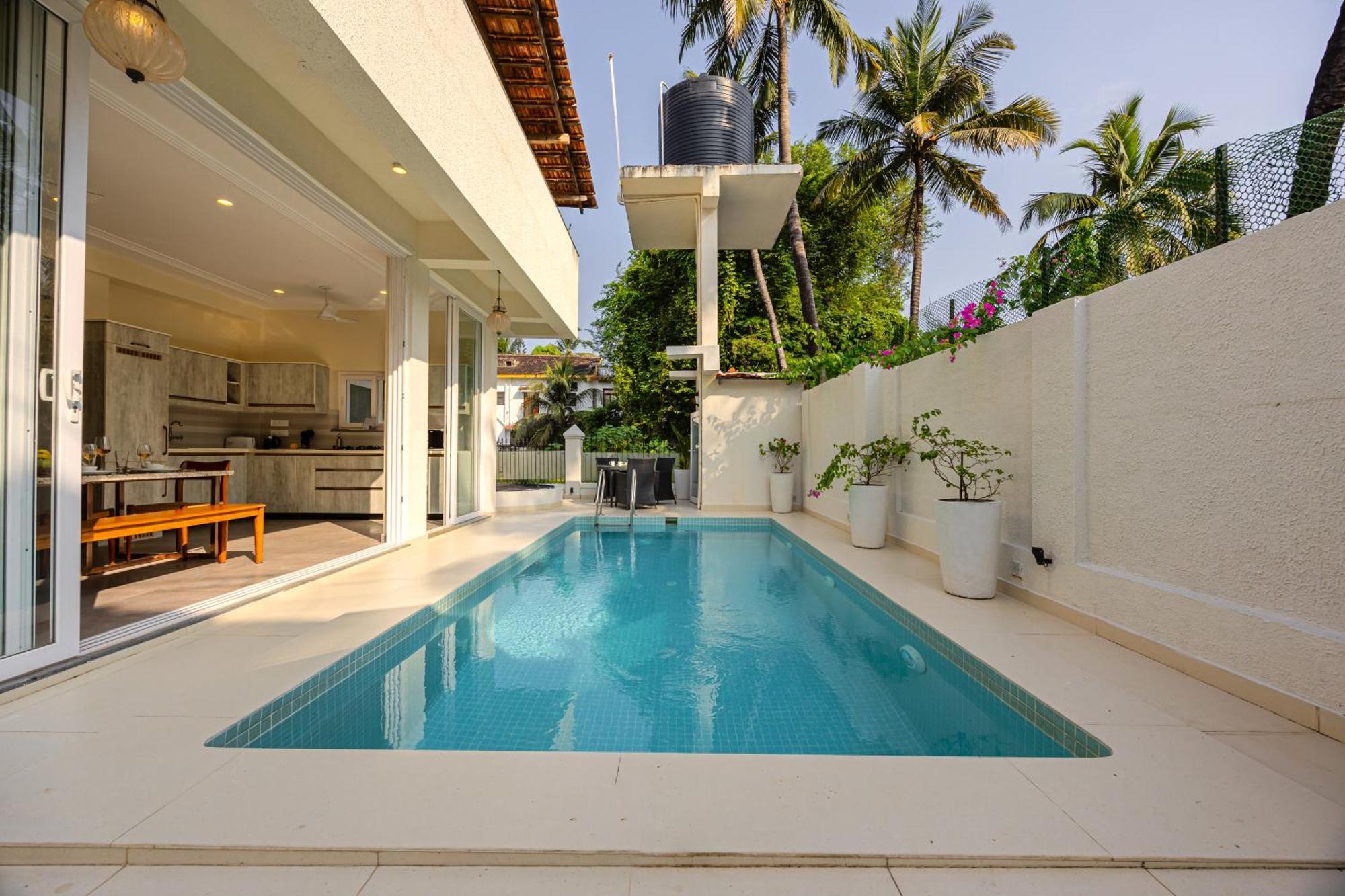 Elivaas 4 Bhk Villa Near Beach With Private Pool & Bar - Casa Boa Vida Candolim Exteriör bild