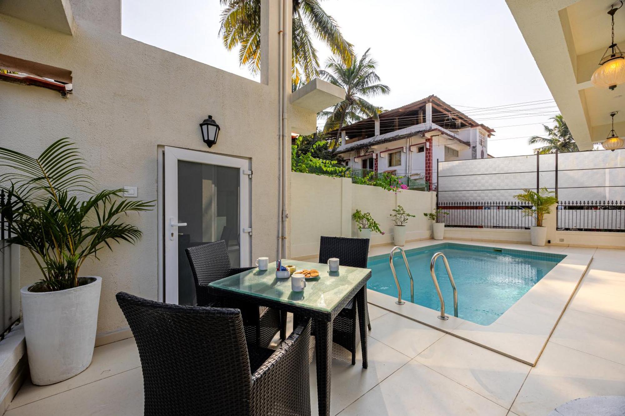 Elivaas 4 Bhk Villa Near Beach With Private Pool & Bar - Casa Boa Vida Candolim Exteriör bild