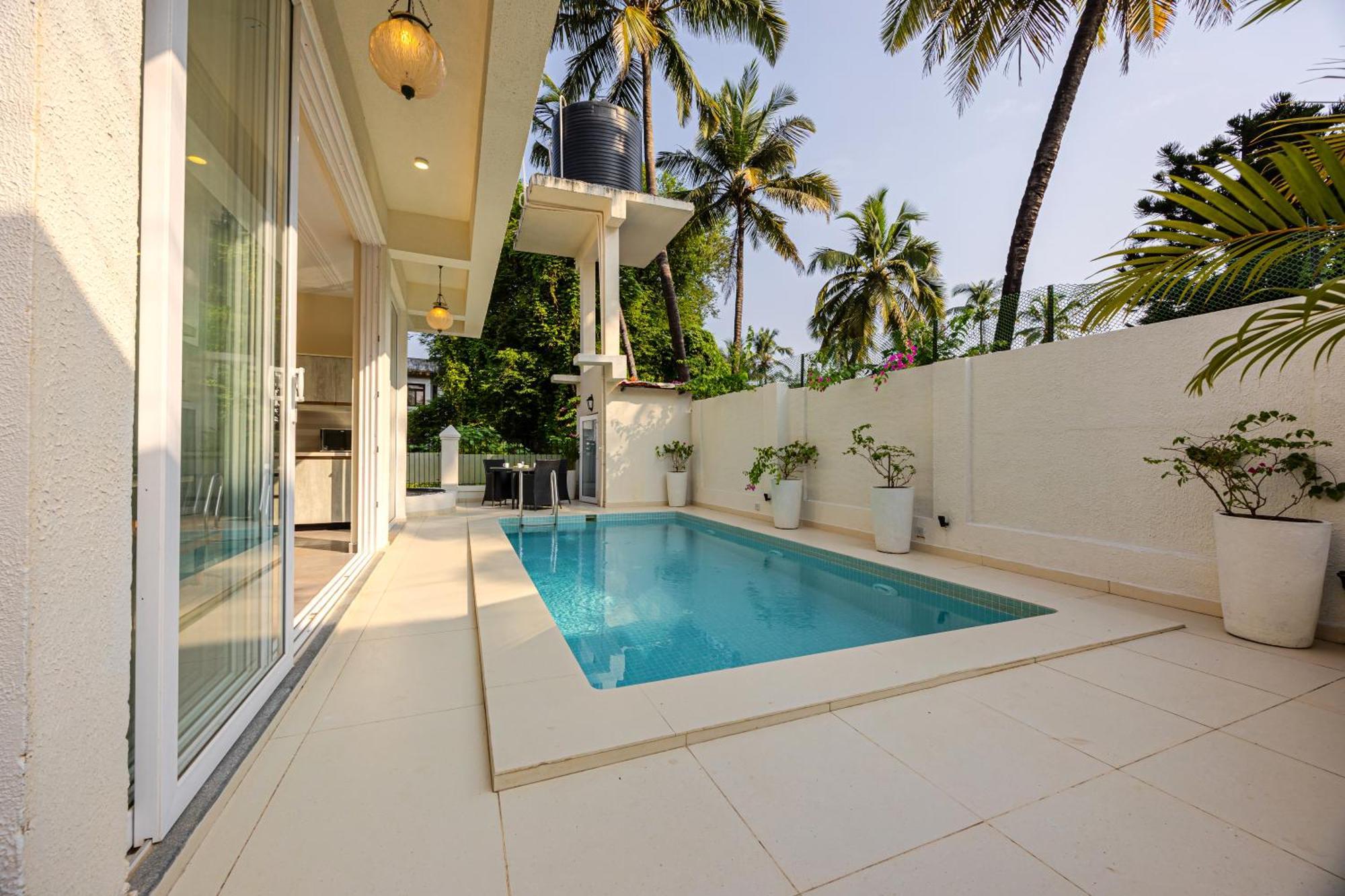 Elivaas 4 Bhk Villa Near Beach With Private Pool & Bar - Casa Boa Vida Candolim Exteriör bild